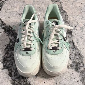 Green PlatformNike AF1 Sneakers